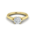 14kt Yellow Gold Diamond Solitaire Split Shank Ring