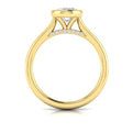 14kt Yellow Gold Oval Diamond Bezel Engagement Ring