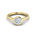 14kt Yellow Gold Round Brilliant Diamond Bezel Ring