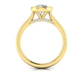 14kt Yellow Gold Round Brilliant Diamond Bezel Ring