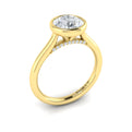 14kt Yellow Gold Round Brilliant Diamond Bezel Ring
