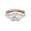 18kt Rose Gold Oval Diamond Solitaire Engagement Ring