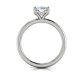 14K White Gold Oval Diamond Solitaire Engagement Ring