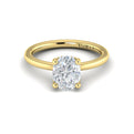 14kt Yellow Gold Oval Diamond Solitaire Engagement Ring