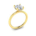 14kt Yellow Gold Oval Diamond Solitaire Engagement Ring