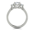 14K White Gold Three-Stone Diamond Engagement Ring