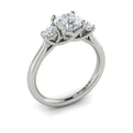 14K White Gold Three-Stone Diamond Engagement Ring