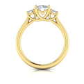 14kt Yellow Gold Three Stone Diamond Engagement Ring