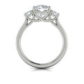14K White Gold Three Stone Diamond Engagement Ring