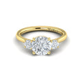 14kt Yellow Gold Three Stone Diamond Engagement Ring