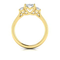 14kt Yellow Gold Oval Diamond Three-Stone Engagement Ring