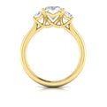 14kt Yellow Gold Emerald Cut Three-Stone Engagement Ring