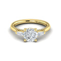 14kt Yellow Gold Round Diamond Three-Stone Engagement Ring