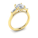 14kt Yellow Gold Round Diamond Three-Stone Engagement Ring