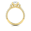 14kt Yellow Gold Emerald Cut Three-Stone Engagement Ring