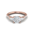 14kt Rose Gold Three Stone Diamond Engagement Ring