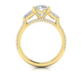 14kt Yellow Gold Round Diamond Three-Stone Ring