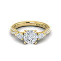 14kt Yellow Gold Pear Diamond Three-Stone Engagement Ring