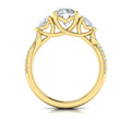 14kt Yellow Gold Pear Diamond Three-Stone Engagement Ring