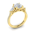 14kt Yellow Gold Pear Diamond Three-Stone Engagement Ring