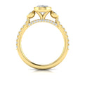 14kt Yellow Gold Pear Diamond Three-Stone Bezel Ring