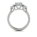 Platinum Oval Diamond Triple Halo Engagement Ring