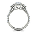 14kt White Gold Oval Diamond Halo Engagement Ring