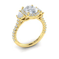 14kt Yellow Gold Oval Diamond Halo Engagement Ring
