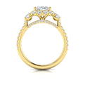 18kt Yellow Gold Oval Diamond Halo Engagement Ring