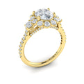 18kt Yellow Gold Oval Diamond Halo Engagement Ring