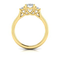 14kt Yellow Gold Oval Diamond Three-Stone Engagement Ring
