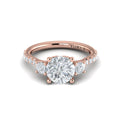 18kt Rose Gold Intertwined Three Stone Diamond Ring