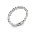 14K White Gold Diamond Womens Matching Wedding Band