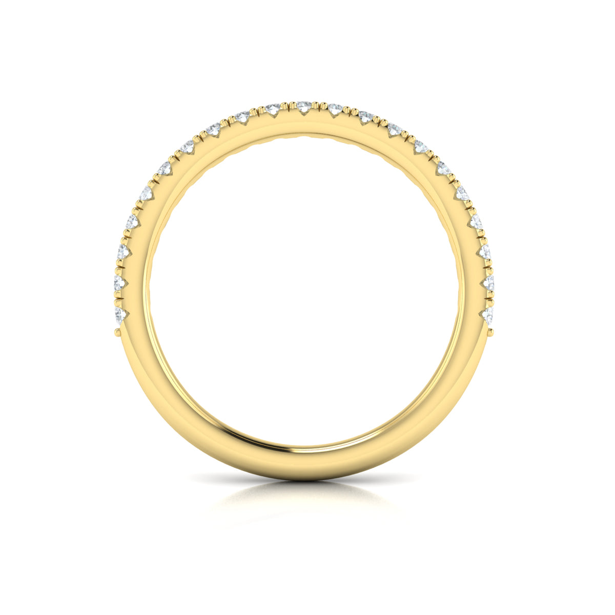 14kt Yellow Gold Diamond Womens Wedding Band