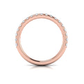14kt Rose Gold Diamond Womens Matching Wedding Band