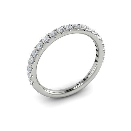 14K White Gold Diamond Womens Matching Wedding Band