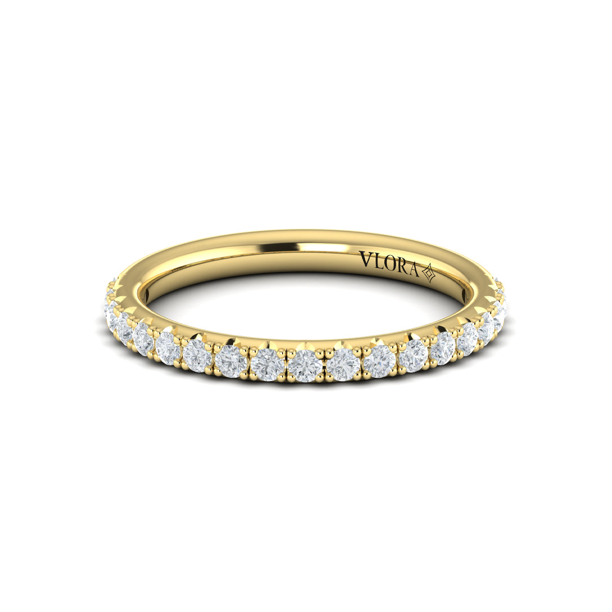 18kt Yellow Gold Pear Diamond Womens Matching Wedding Band