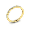 18kt Yellow Gold Pear Diamond Womens Matching Wedding Band