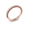 14kt Rose Gold Diamond Womens Matching Wedding Band