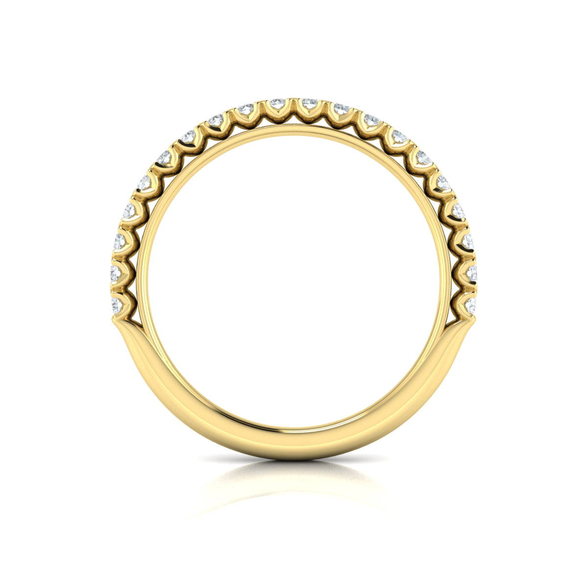 14kt Yellow Gold Diamond Womens Matching Wedding Band