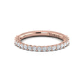 14kt Rose Gold Emerald Cut Diamond Womens Wedding Band