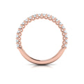 14kt Rose Gold Emerald Cut Diamond Womens Wedding Band