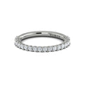 14K White Gold Emerald Cut Diamond Matching Wedding Band