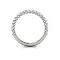 14K White Gold Emerald Cut Diamond Matching Wedding Band
