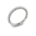 14K White Gold Emerald Cut Diamond Matching Wedding Band
