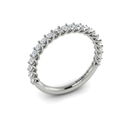 14K White Gold Emerald Cut Diamond Matching Wedding Band