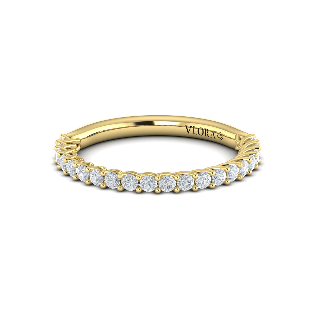 14kt Yellow Gold Emerald Cut Diamond Womens Wedding Band