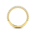 14kt Yellow Gold Emerald Cut Diamond Womens Wedding Band