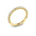 14kt Yellow Gold Emerald Cut Diamond Womens Wedding Band