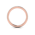 14kt Rose Gold Diamond Womens Matching Wedding Band